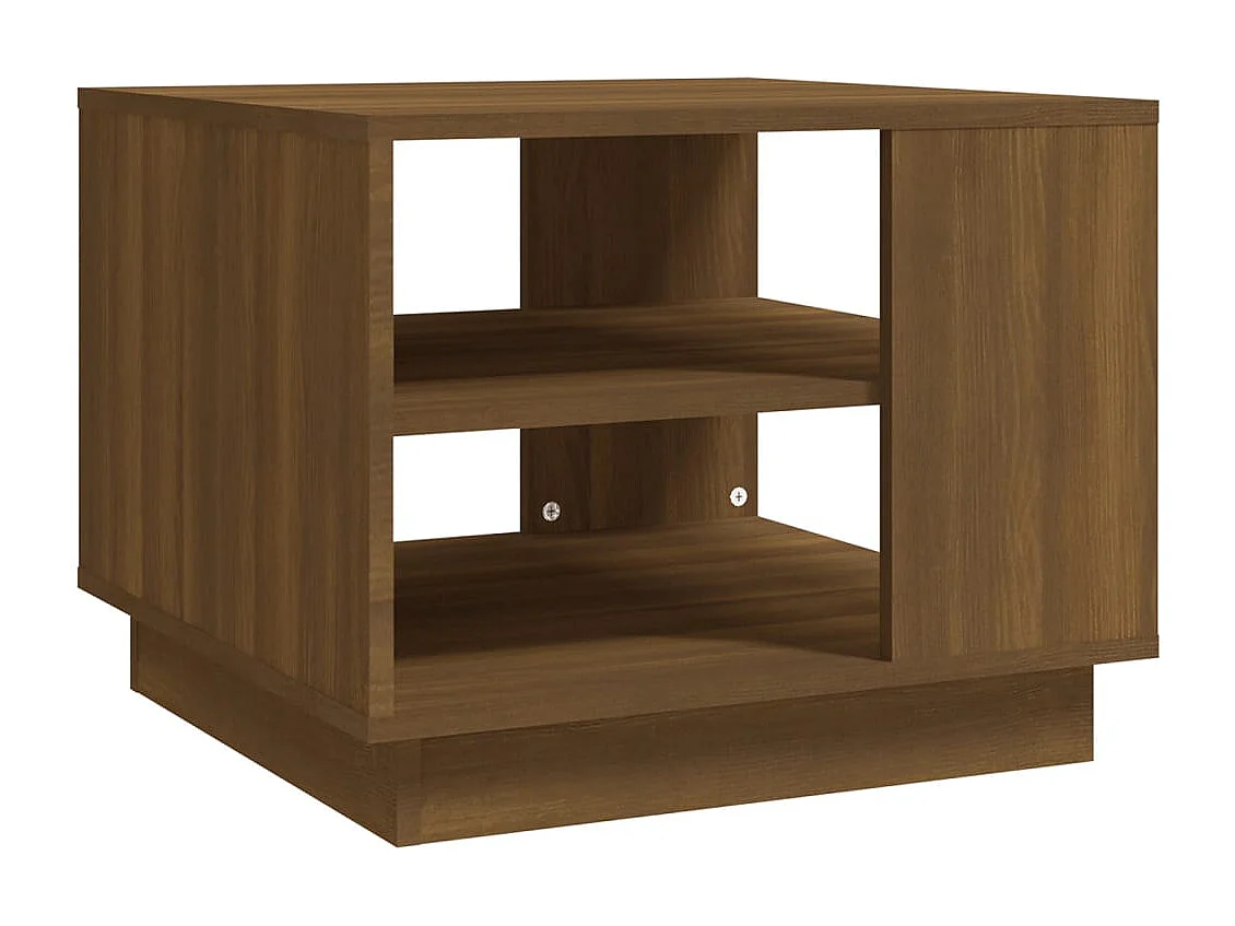 Table basse chêne marron 55x55x43 cm bois d'ingénierie