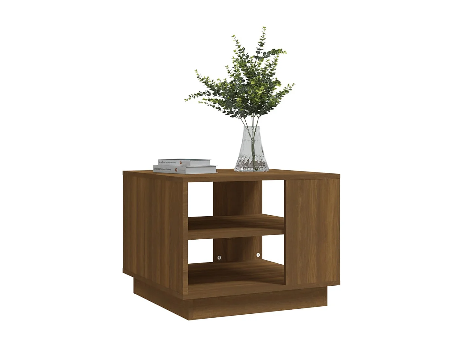 Table basse chêne marron 55x55x43 cm bois d'ingénierie