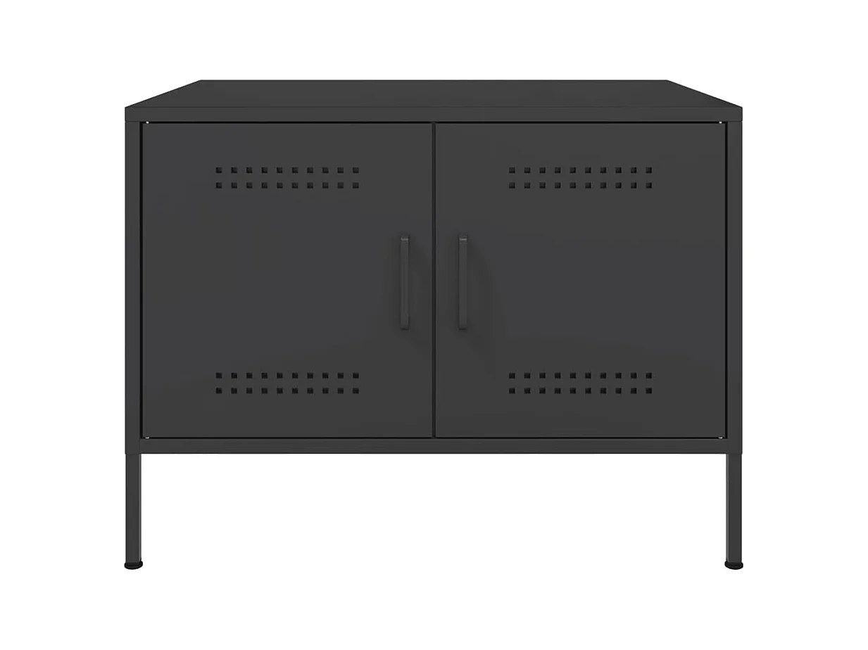 Table basse noir 68x50x50,5 cm acier