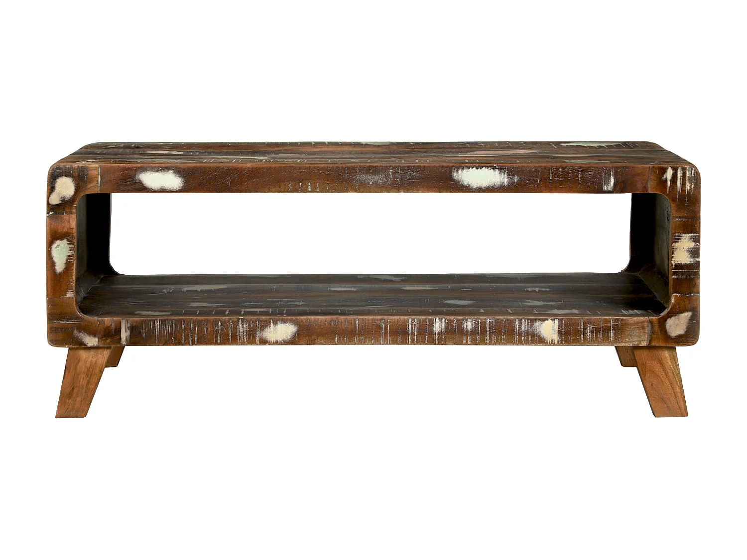 Table Basse 90x50x35 cm Bois de Récup Solide