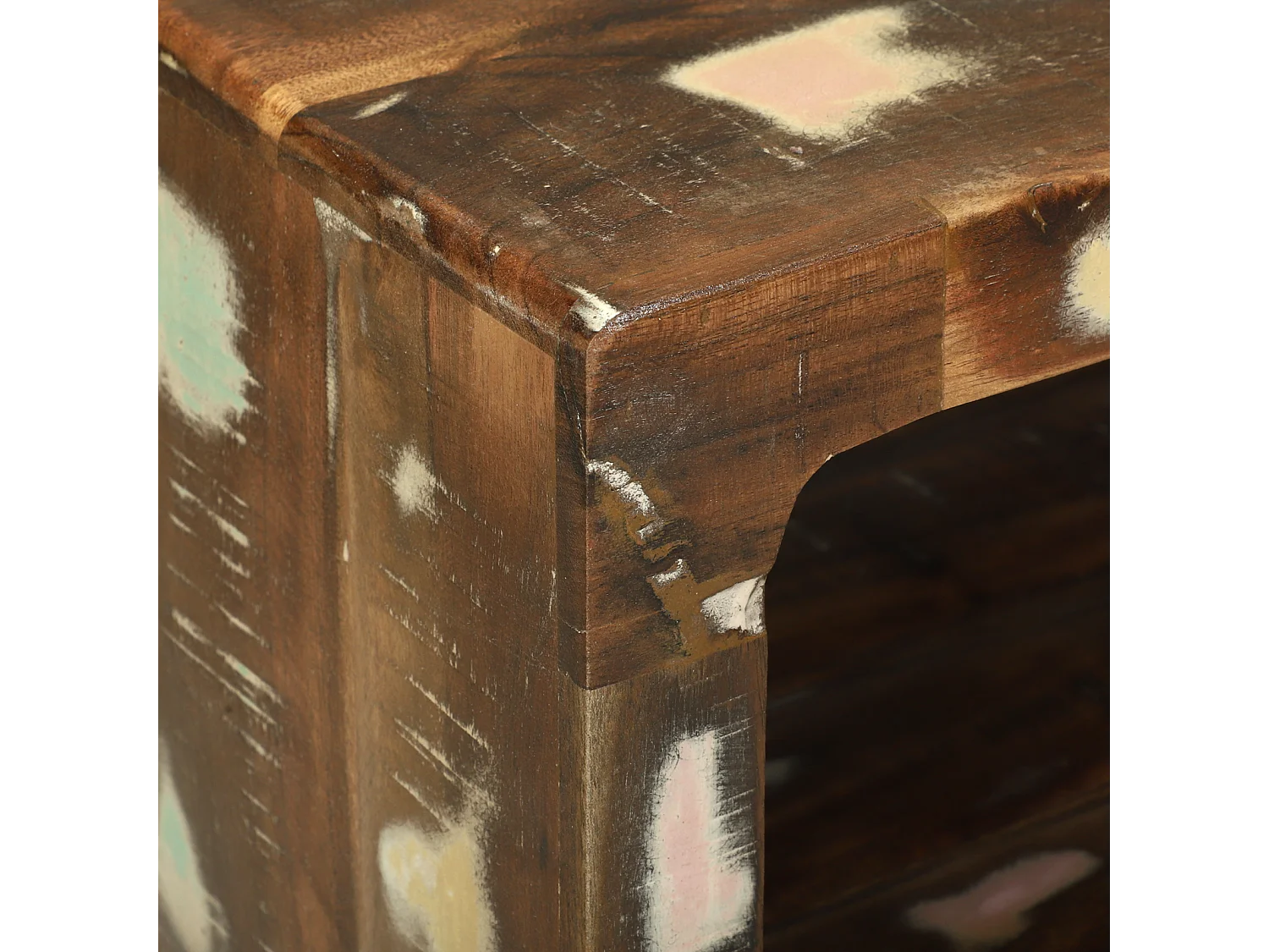 Table Basse 90x50x35 cm Bois de Récup Solide