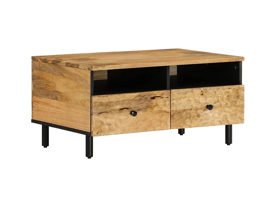 Couchtisch 80x54x40 cm massives Mangoholz