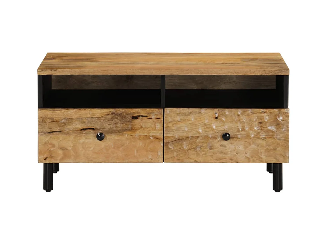 Couchtisch 80x54x40 cm massives Mangoholz