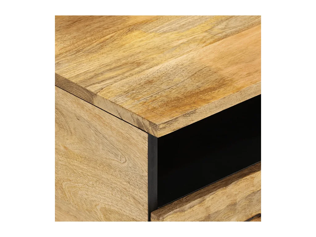 Couchtisch 80x54x40 cm massives Mangoholz