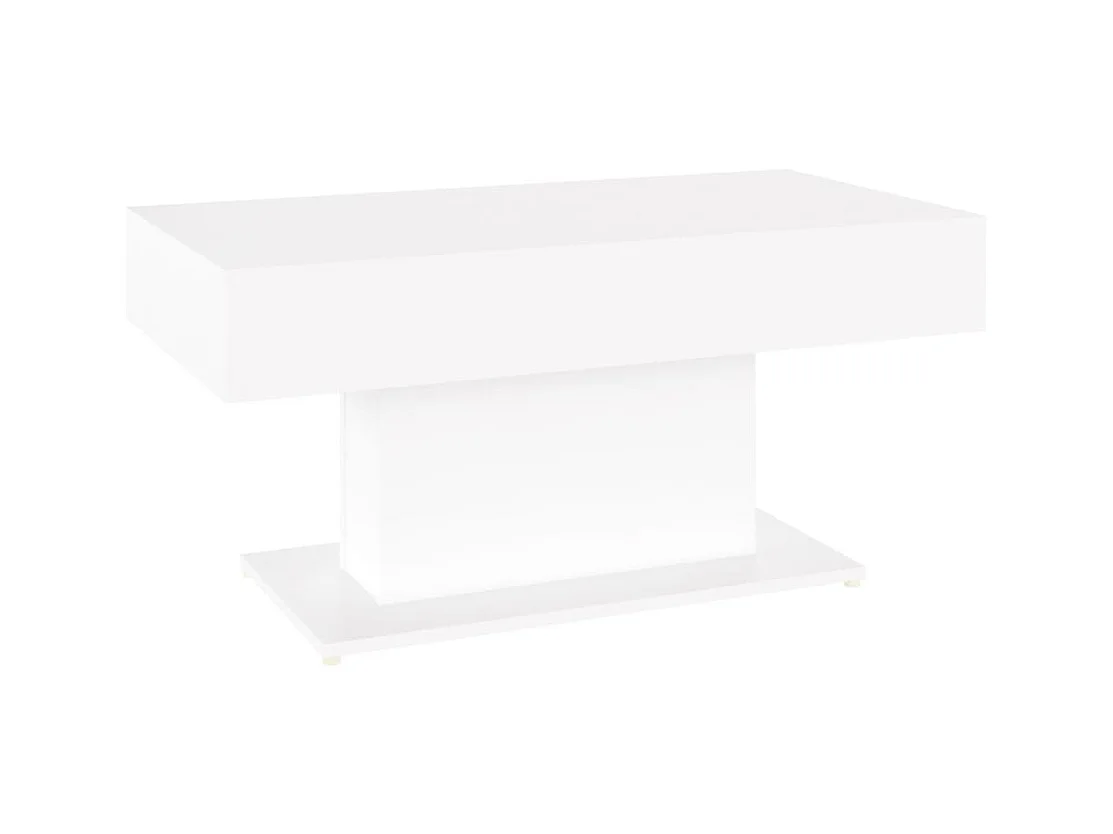 Table basse blanc 96x50x45 cm bois d'ingénierie