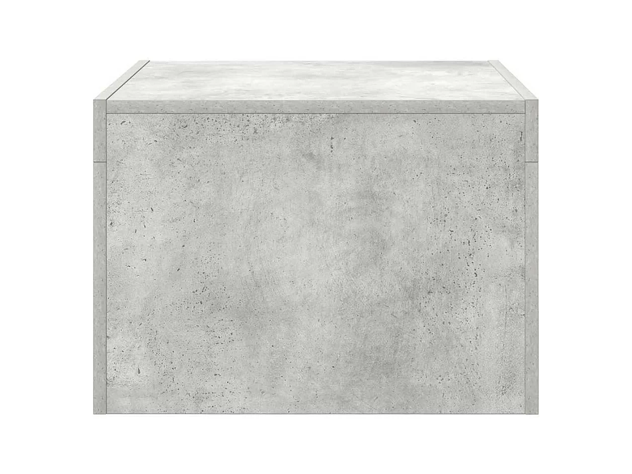 Table basse gris béton 50x50x35 cm bois d'ingénierie