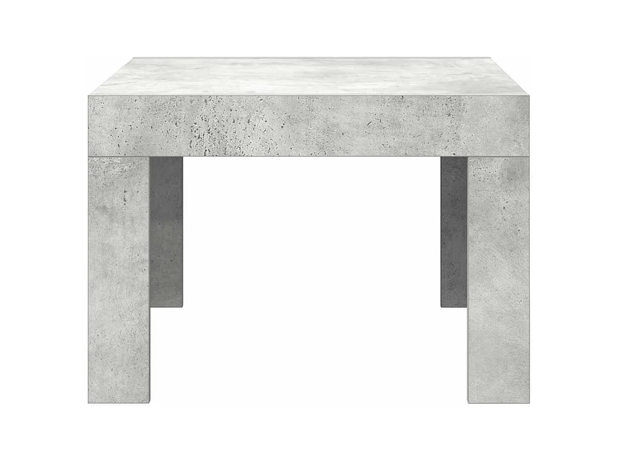 Table basse gris béton 50x50x35 cm bois d'ingénierie