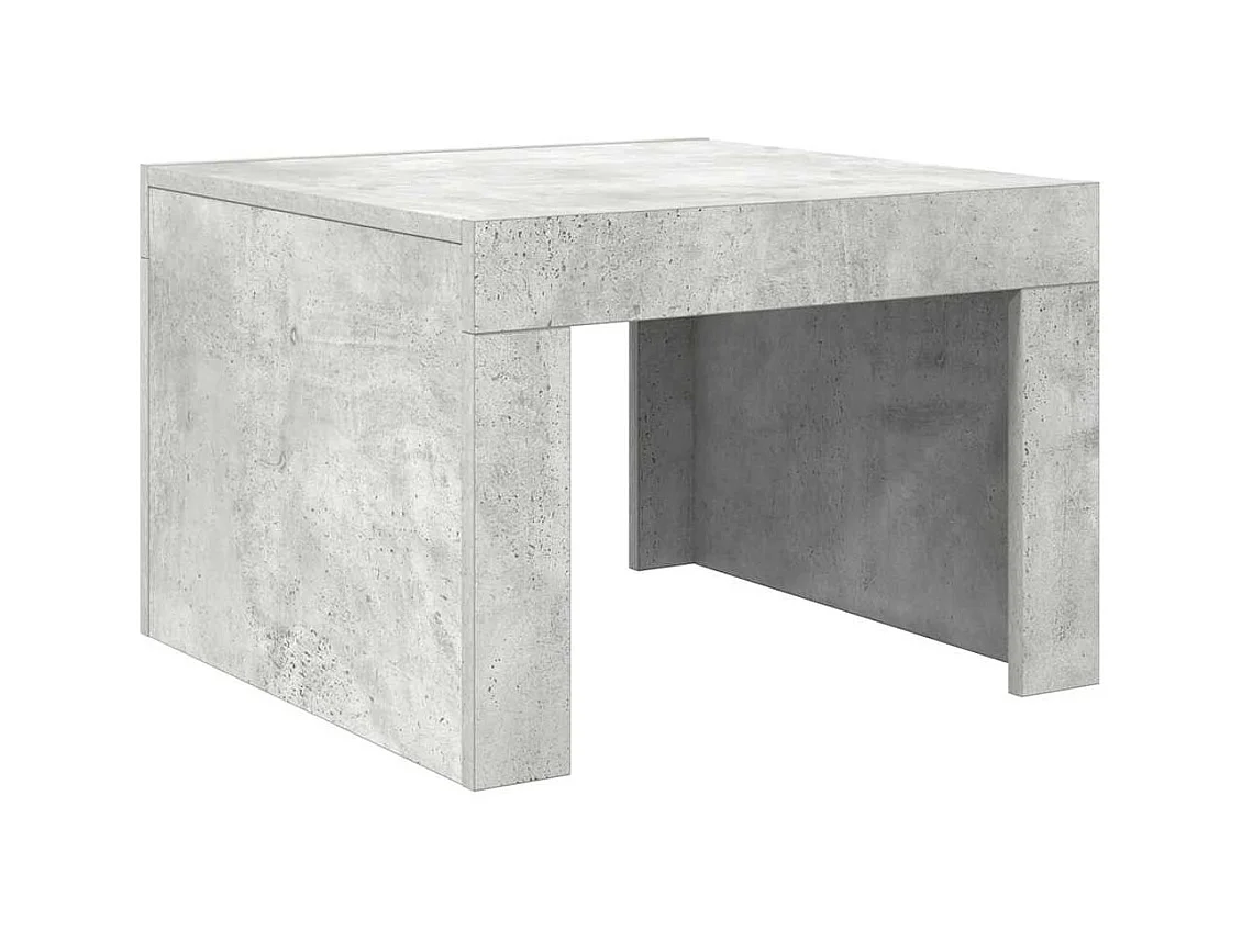 Table basse gris béton 50x50x35 cm bois d'ingénierie