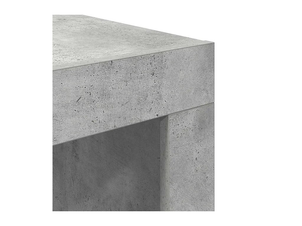 Table basse gris béton 50x50x35 cm bois d'ingénierie