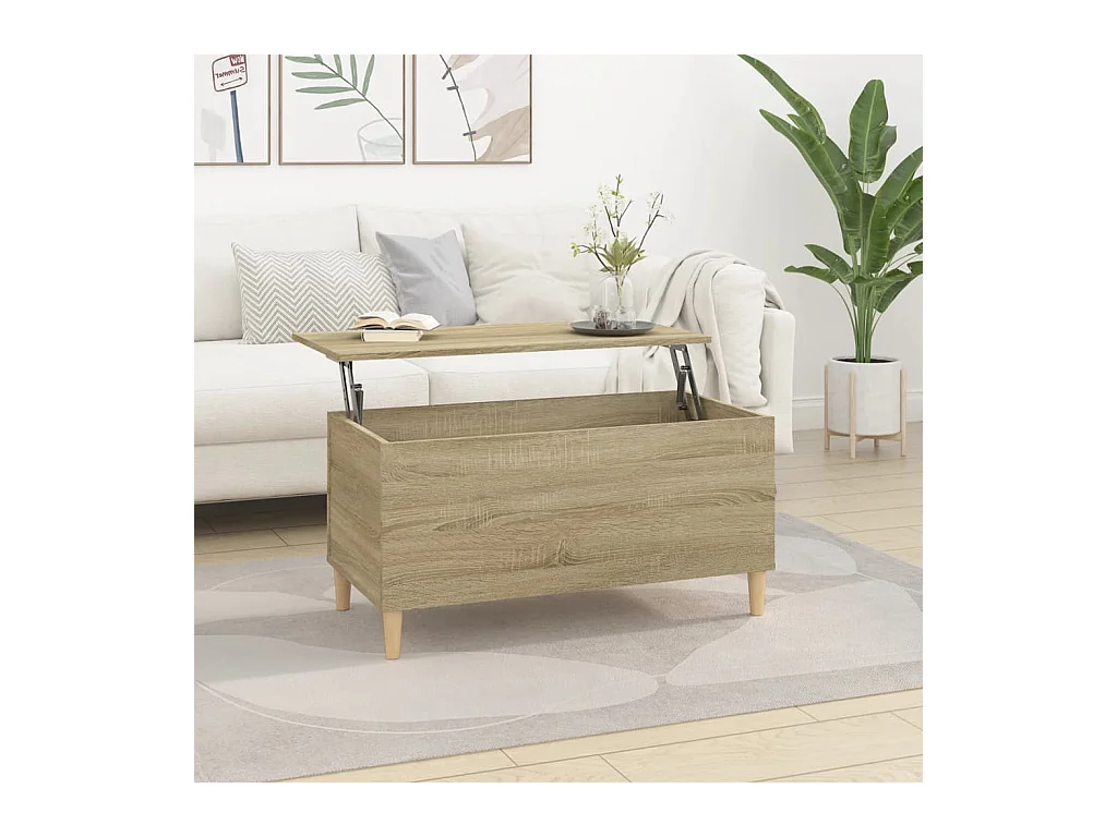 Table basse Chêne sonoma 90x44,5x45 cm Bois d'ingénierie