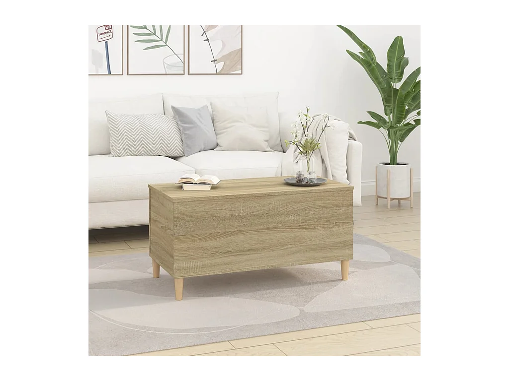 Table basse Chêne sonoma 90x44,5x45 cm Bois d'ingénierie