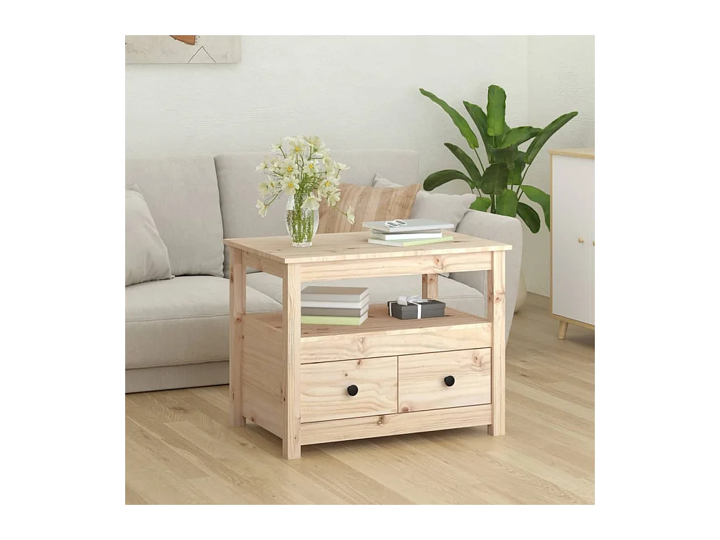 Salontafel 71x49x55 cm Massief grenenhout