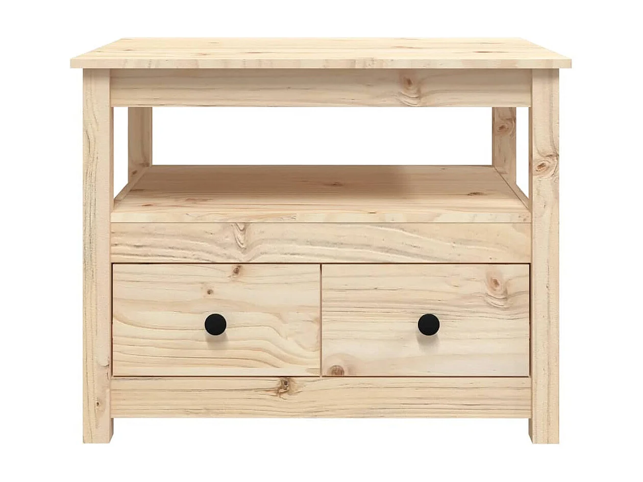 Tavolino da caffè 71x49x55 cm Legno massello di pino