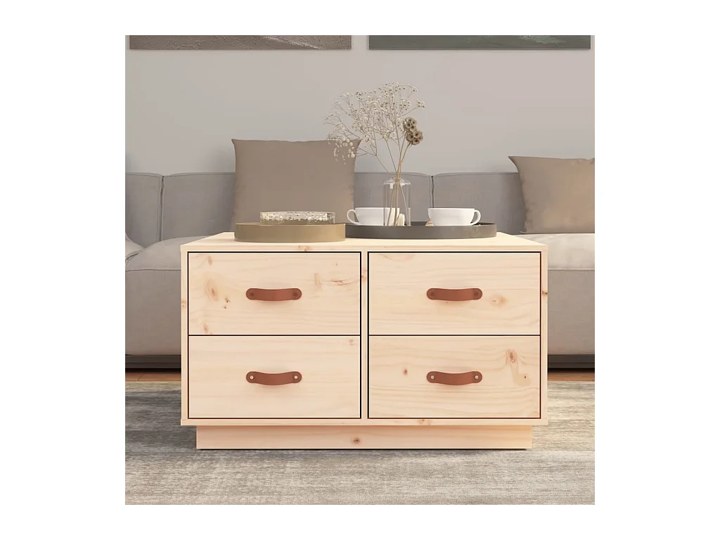 Table basse 80x80x45 cm Bois massif de pin