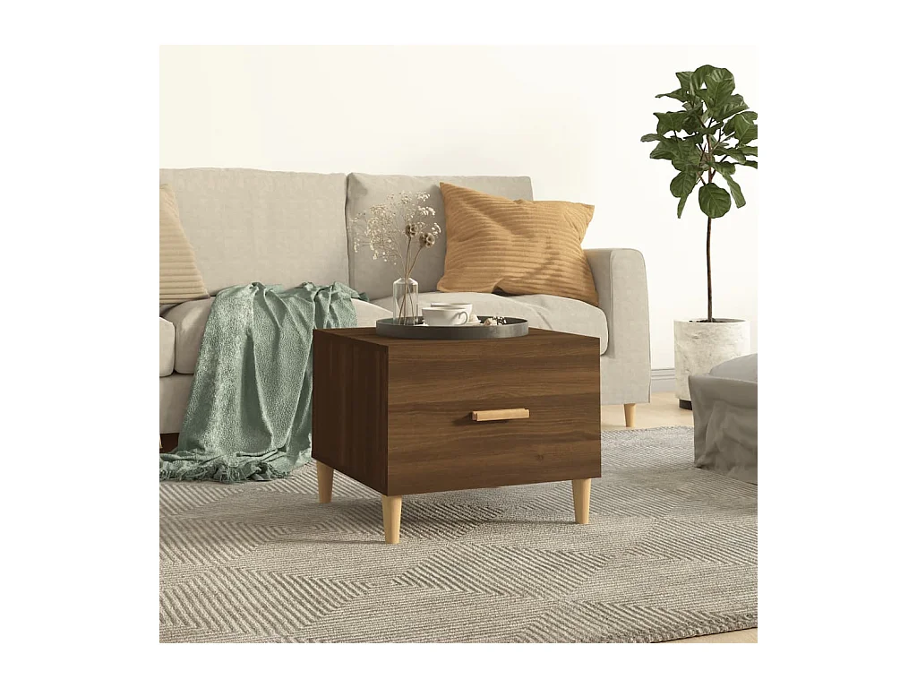 Table basse Chêne marron 50x50x40 cm Bois d'ingénierie