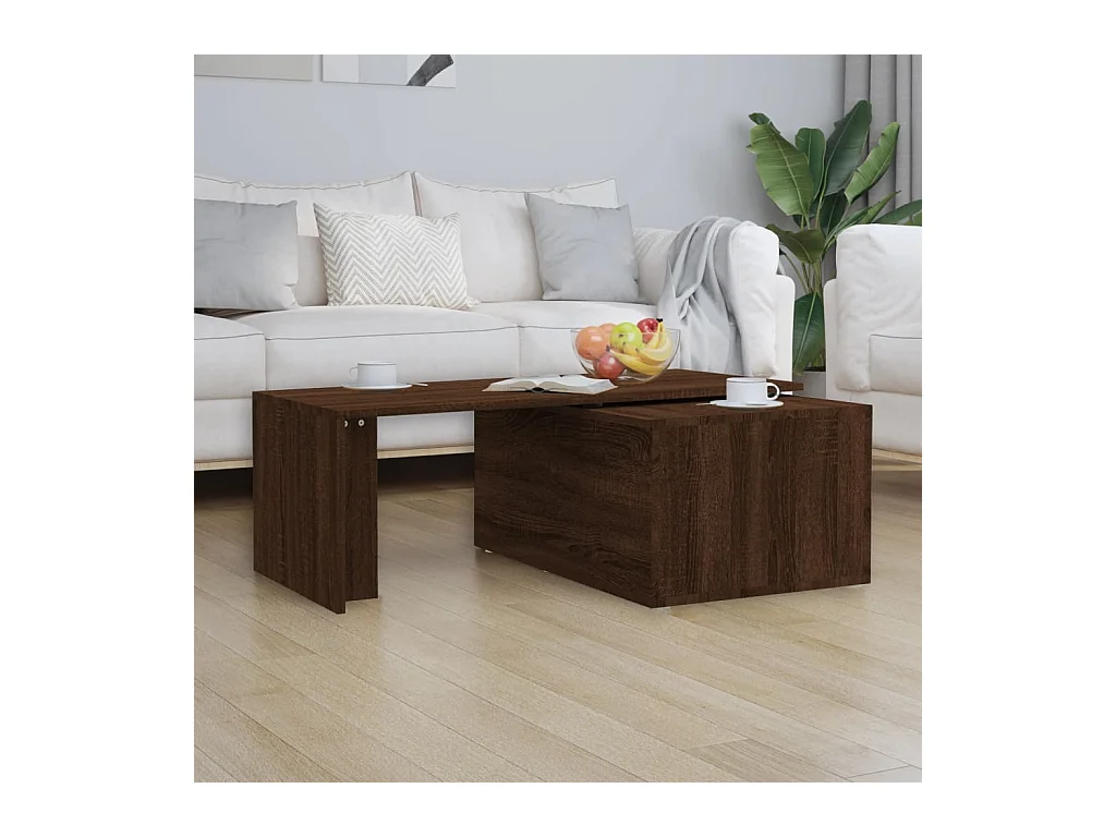 Table basse Chêne marron 150x50x35 cm Bois d'ingénierie