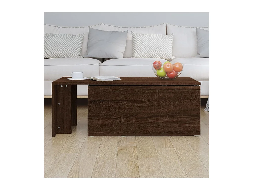 Table basse Chêne marron 150x50x35 cm Bois d'ingénierie