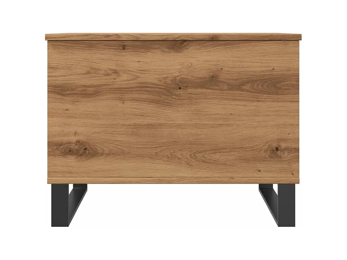 Handgefertigter Couchtisch aus Eiche 60x44,5x45 cm Holzwerkstoff