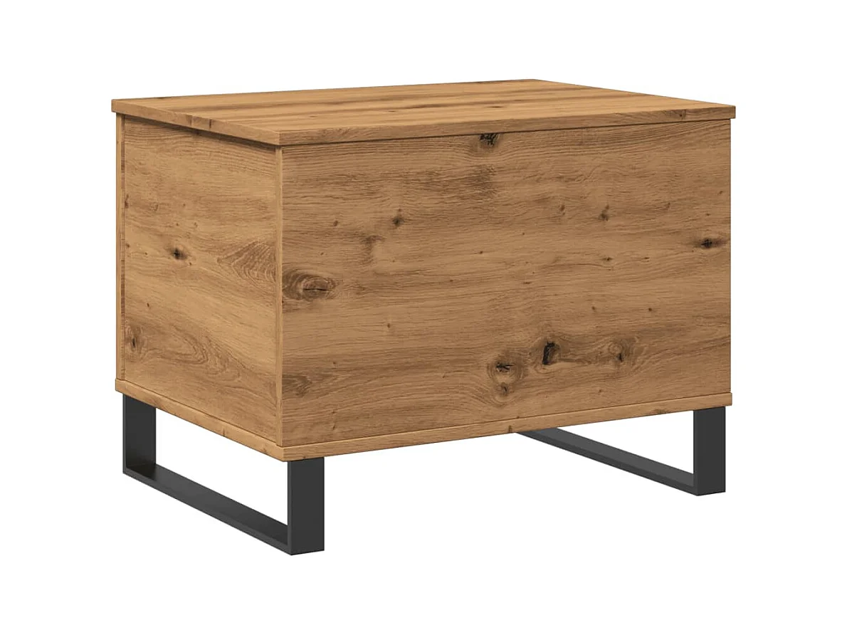 Handgefertigter Couchtisch aus Eiche 60x44,5x45 cm Holzwerkstoff