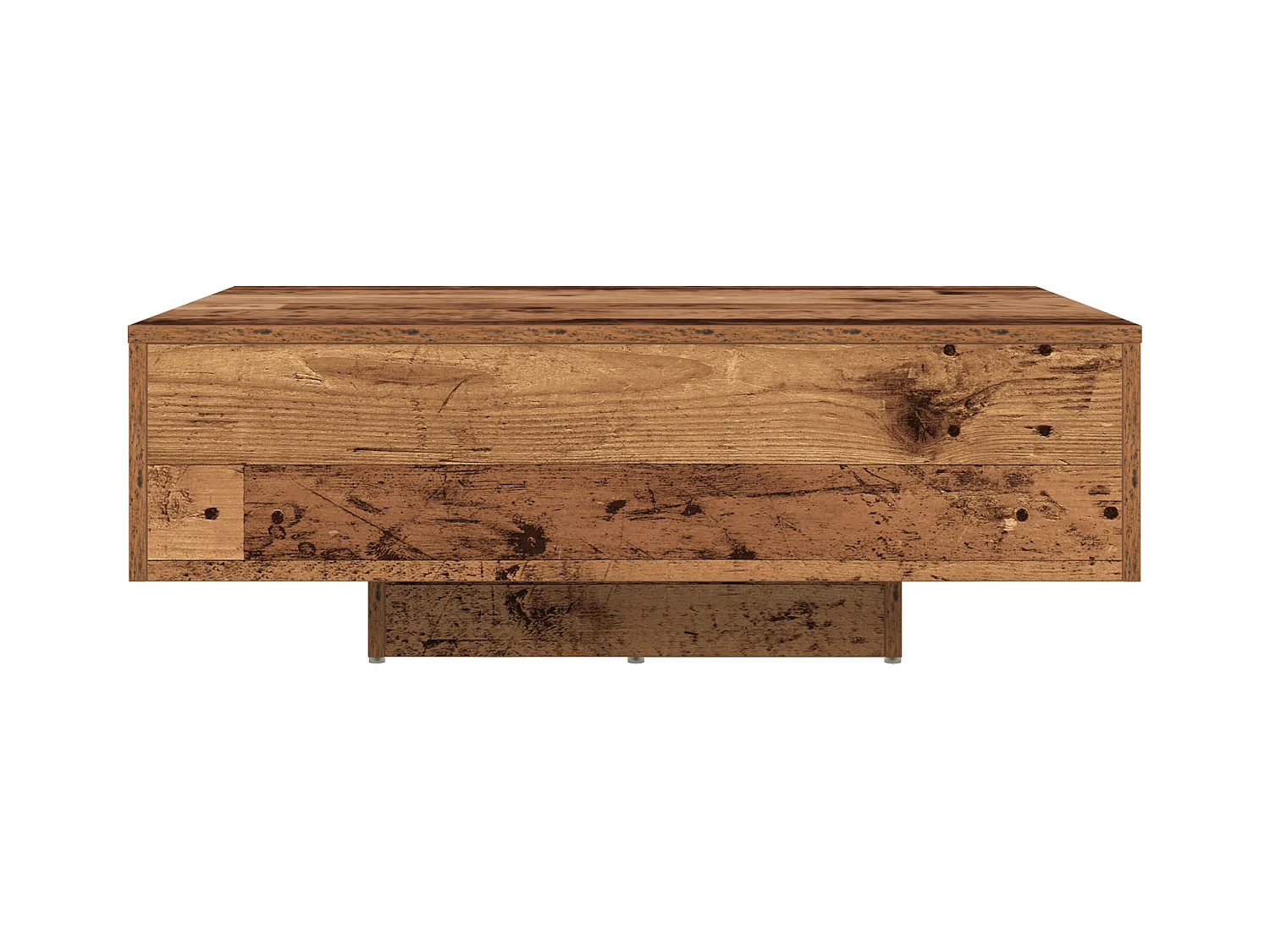 Table basse avec lumières LED en bois ancien 85x55x31 cm