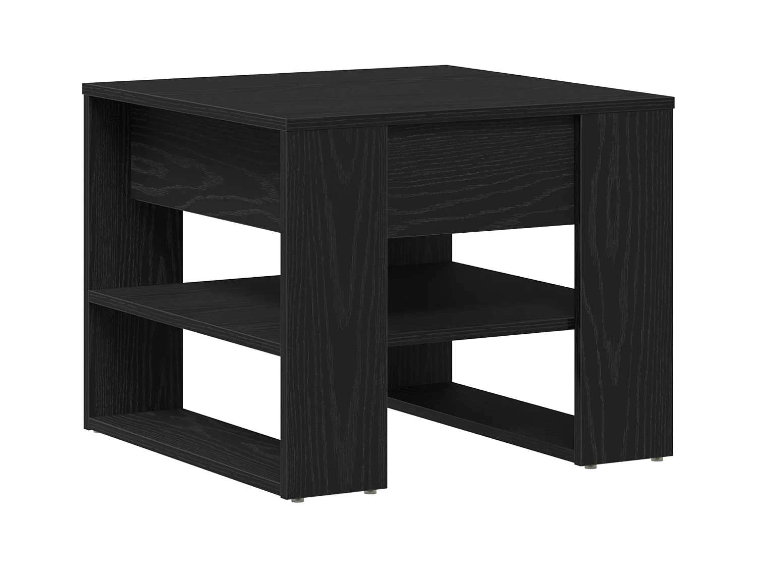 Table basse en chêne noir 55,5x55x45 cm en bois d'ingénierie
