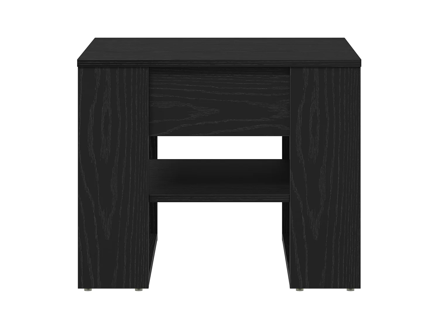 Table basse en chêne noir 55,5x55x45 cm en bois d'ingénierie