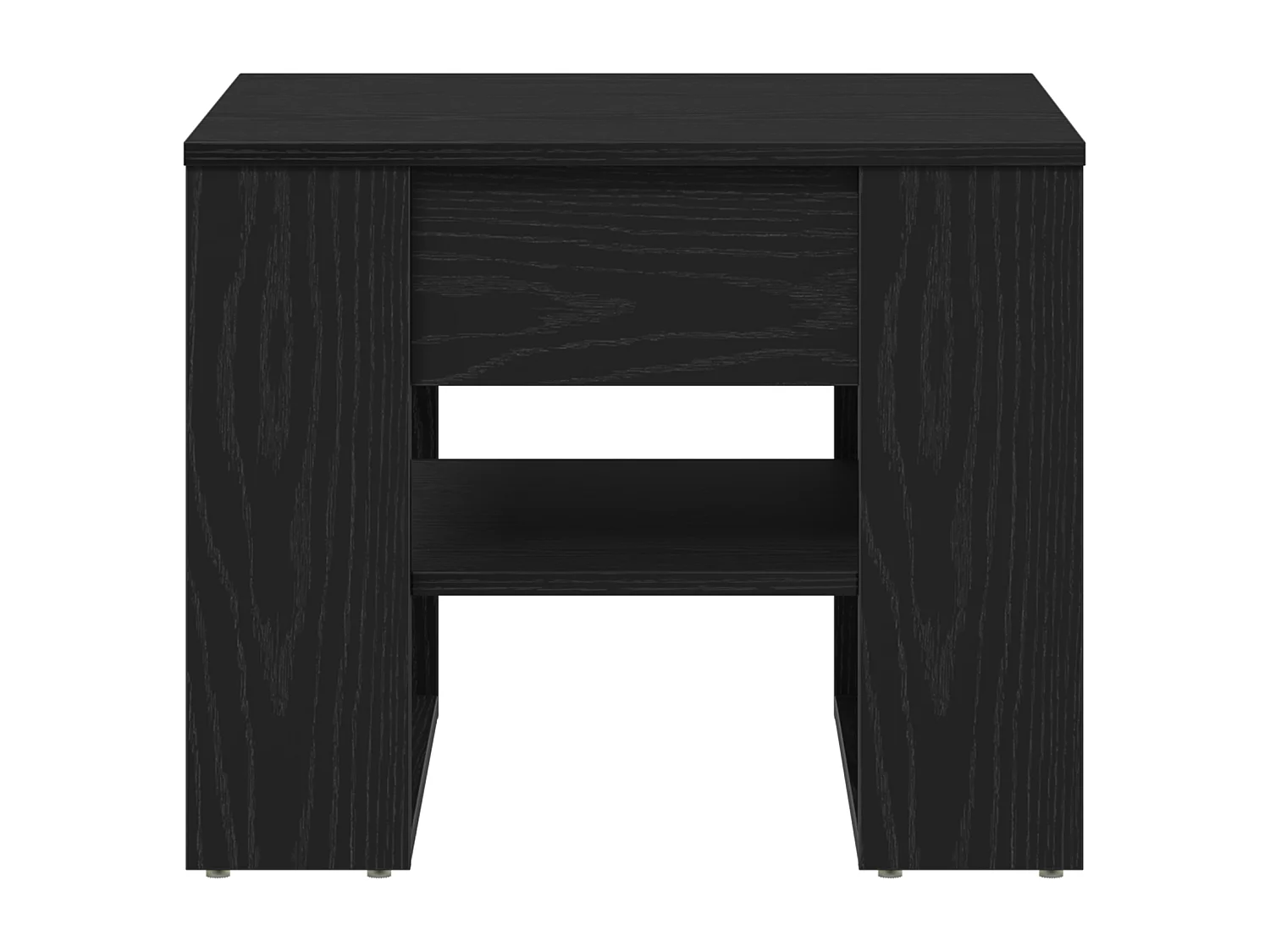 Table basse en chêne noir 55,5x55x45 cm en bois d'ingénierie