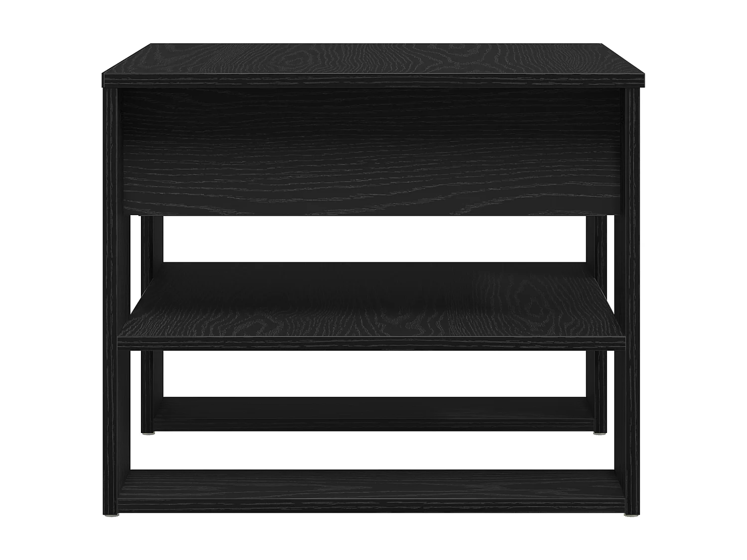 Table basse en chêne noir 55,5x55x45 cm en bois d'ingénierie