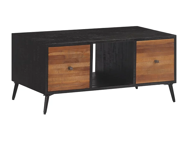 Tavolino da caffè 90x50x41 cm in teak massello di recupero