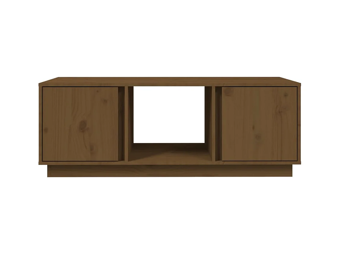 Table basse Marron miel 110x50x40 cm Bois massif de pin