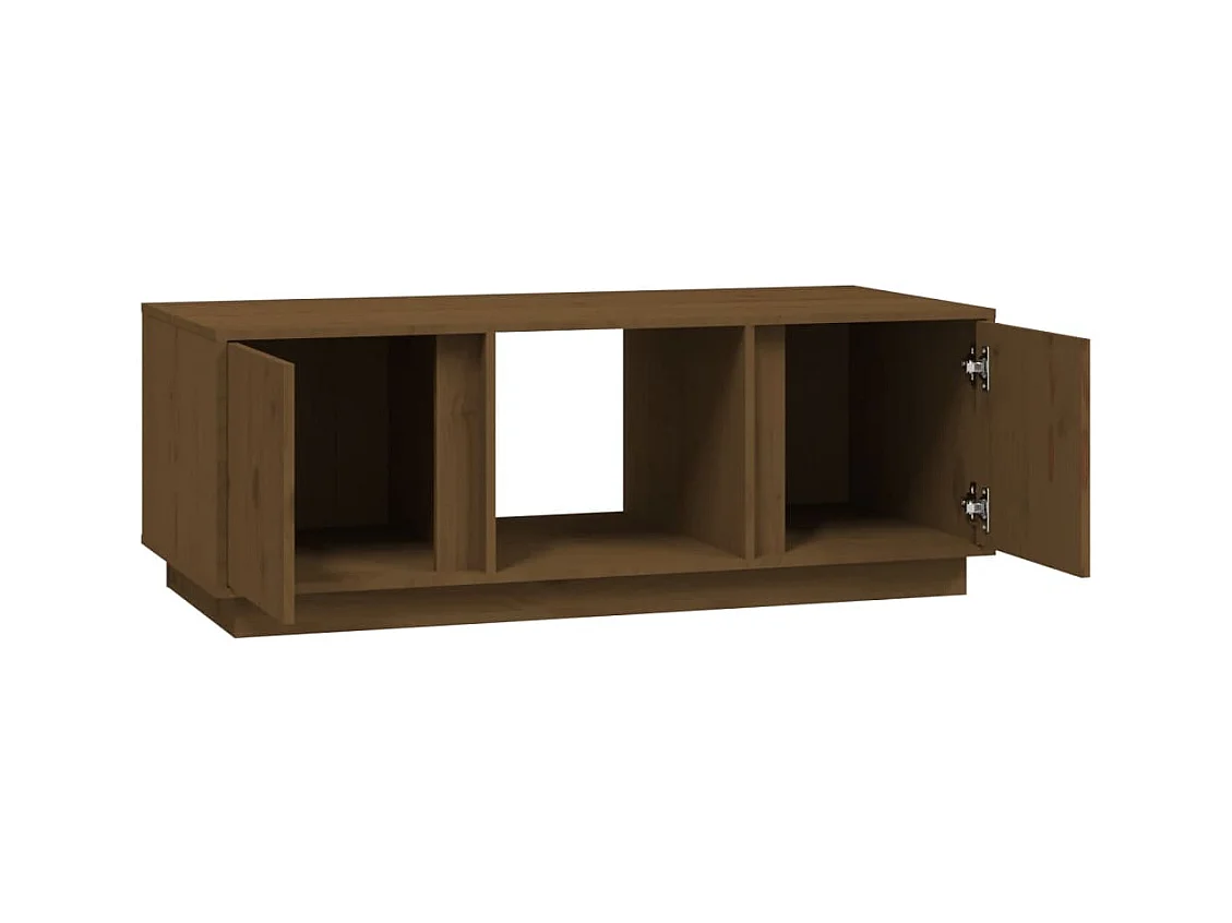 Table basse Marron miel 110x50x40 cm Bois massif de pin