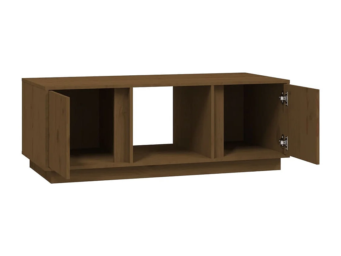 Table basse Marron miel 110x50x40 cm Bois massif de pin