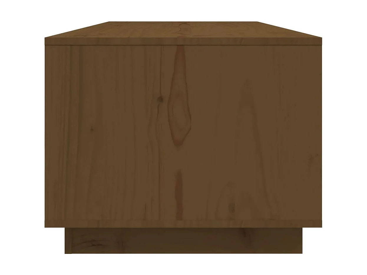 Table basse Marron miel 110x50x40 cm Bois massif de pin