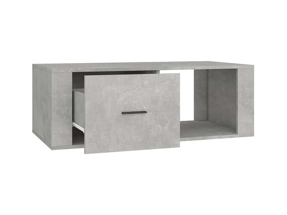 Betongrijze salontafel 100x50,5x35 cm bewerkt hout