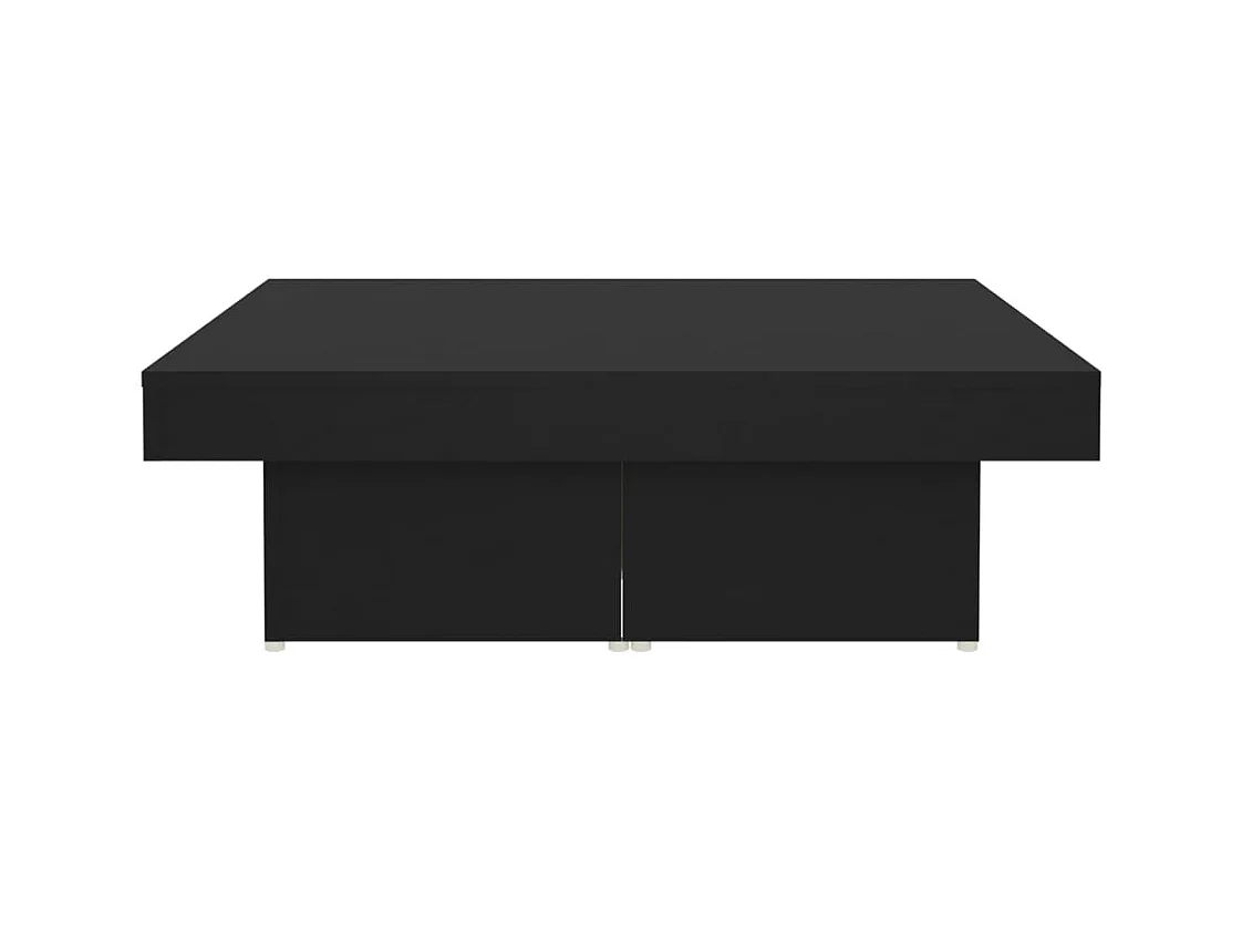 Table basse noir 90x90x28 cm bois d'ingénierie