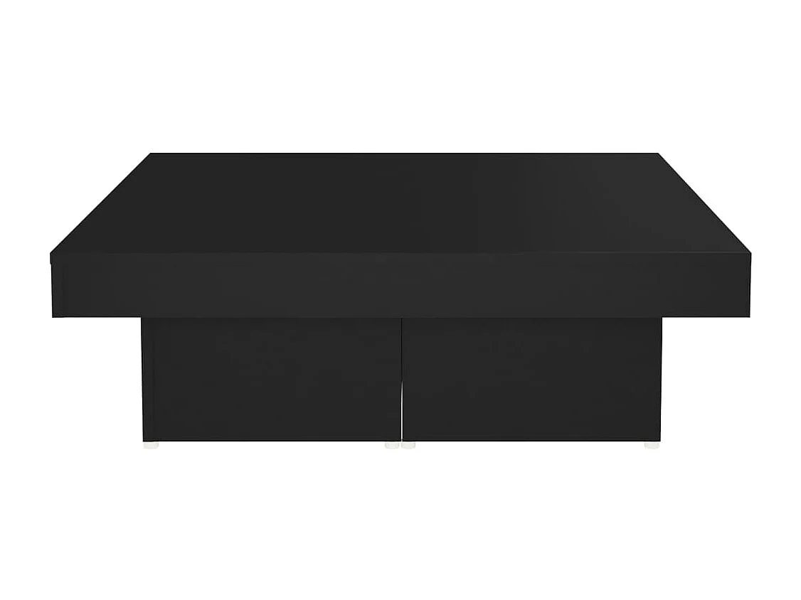 Table basse noir 90x90x28 cm bois d'ingénierie
