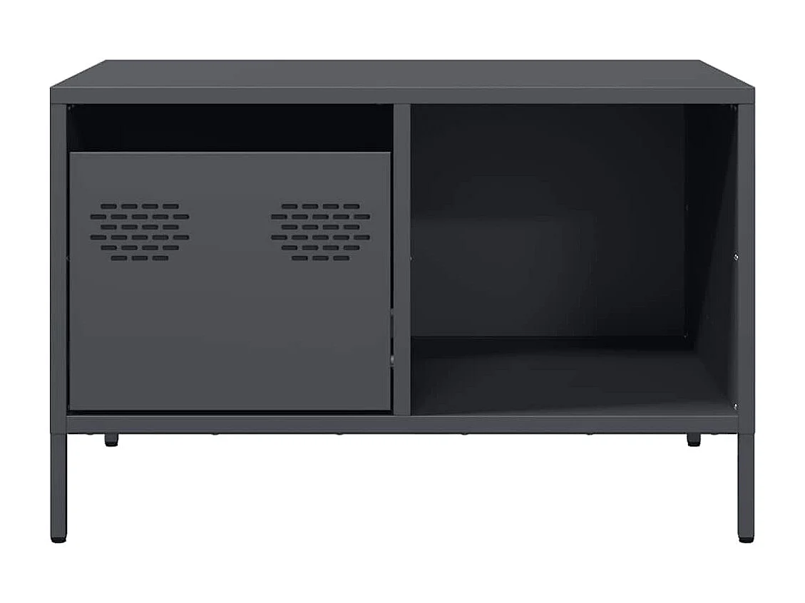 Tavolino antracite 68,5x50x43,5 cm acciaio laminato a freddo