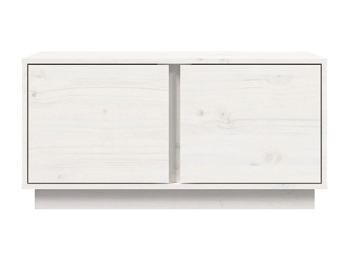 Table basse Blanc 80x50x40 cm Bois massif de pin