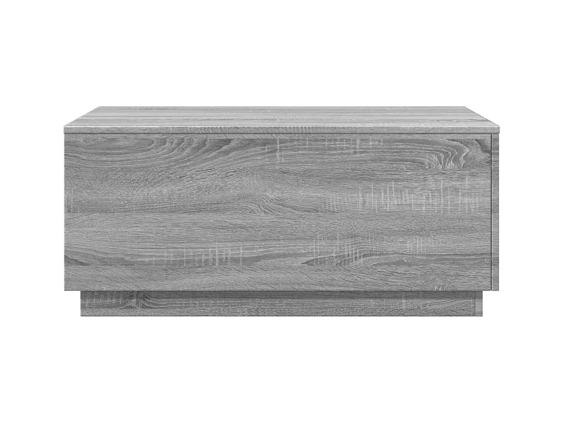 Salontafel met LED-verlichting, Sonoma grijs, 90x50x40 cm