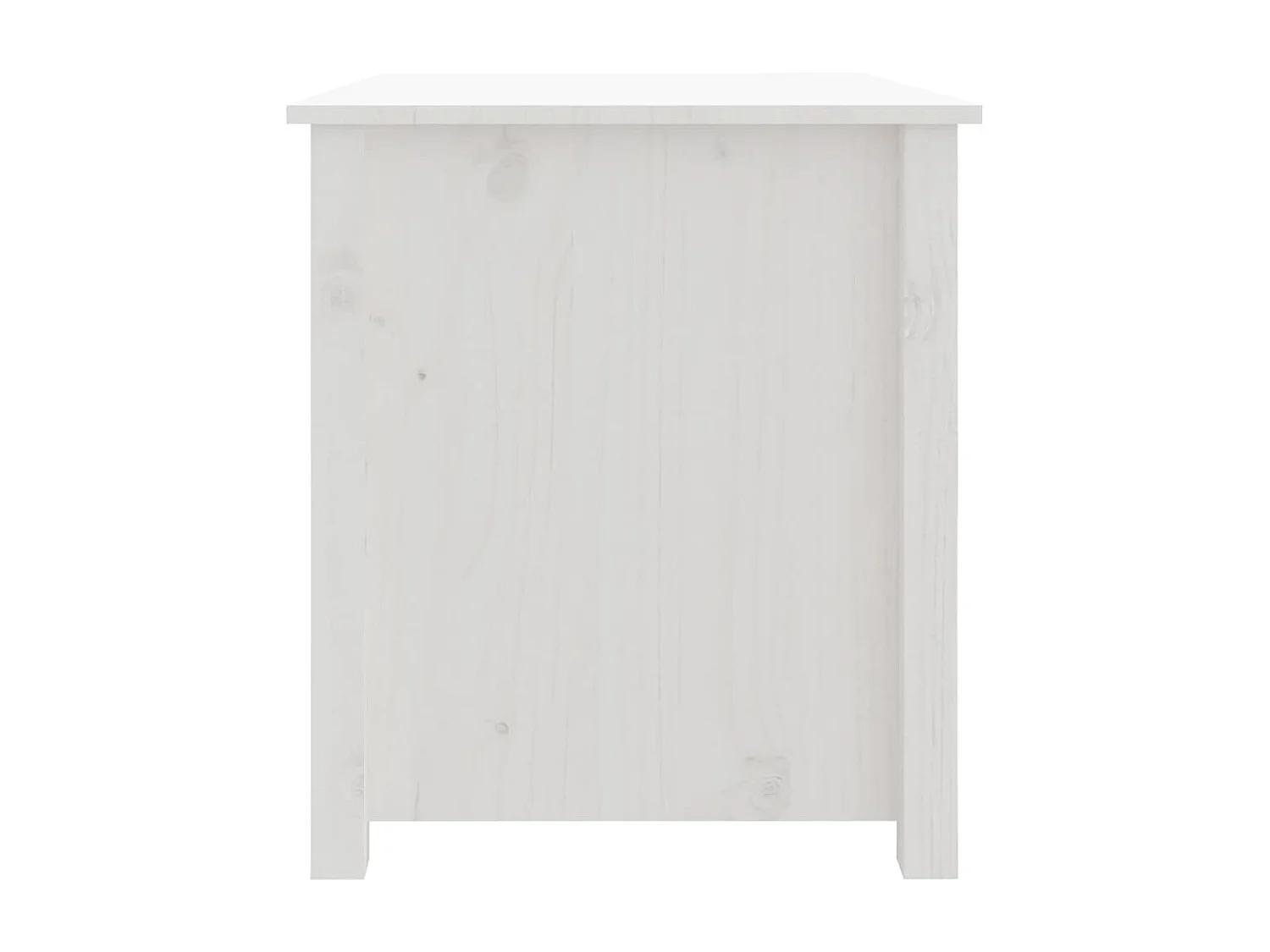 Table basse Blanc 71x49x55 cm Bois massif de pin