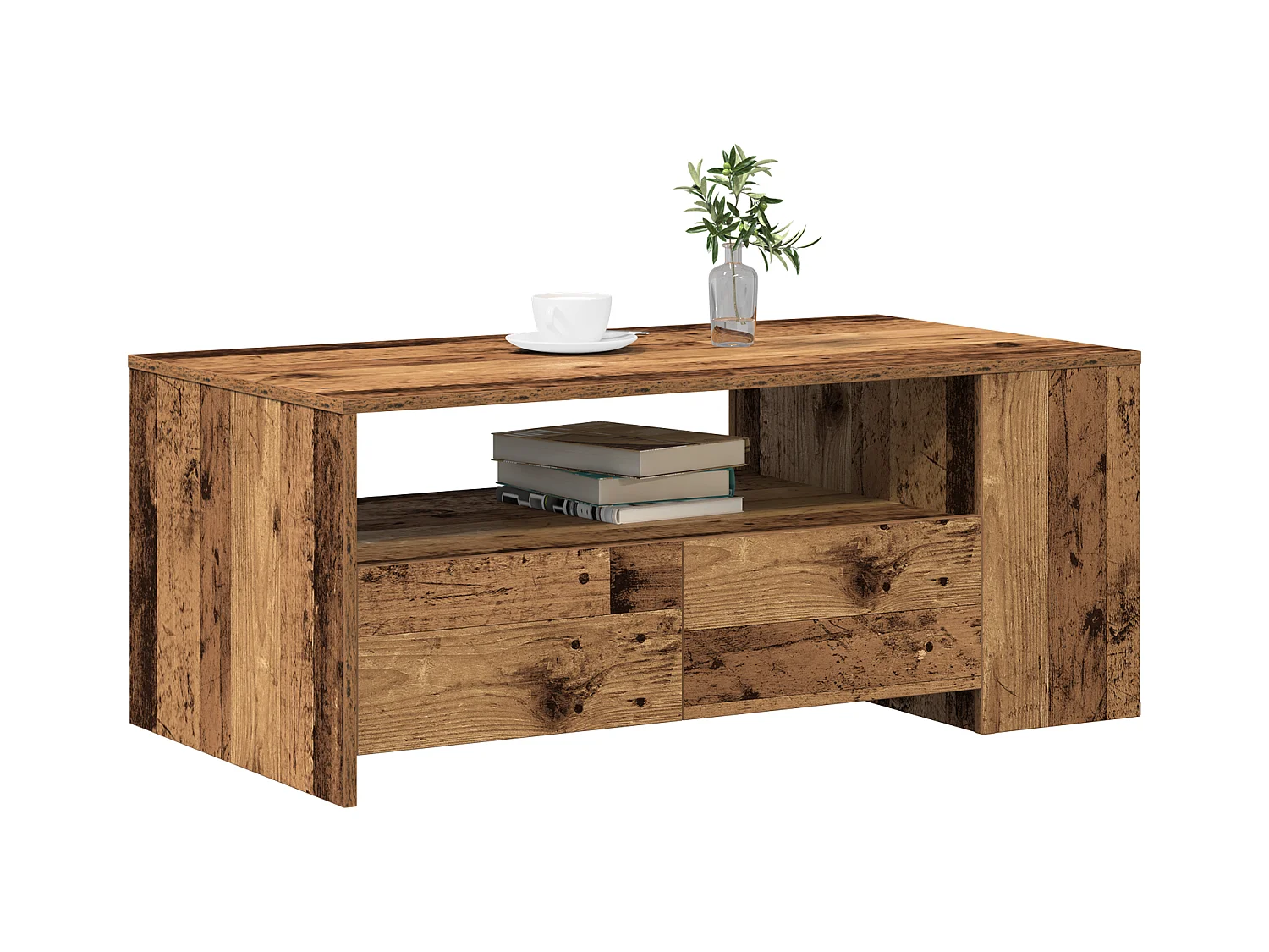 Table basse en bois ancien 102x55x43,5 cm en bois reconstitué