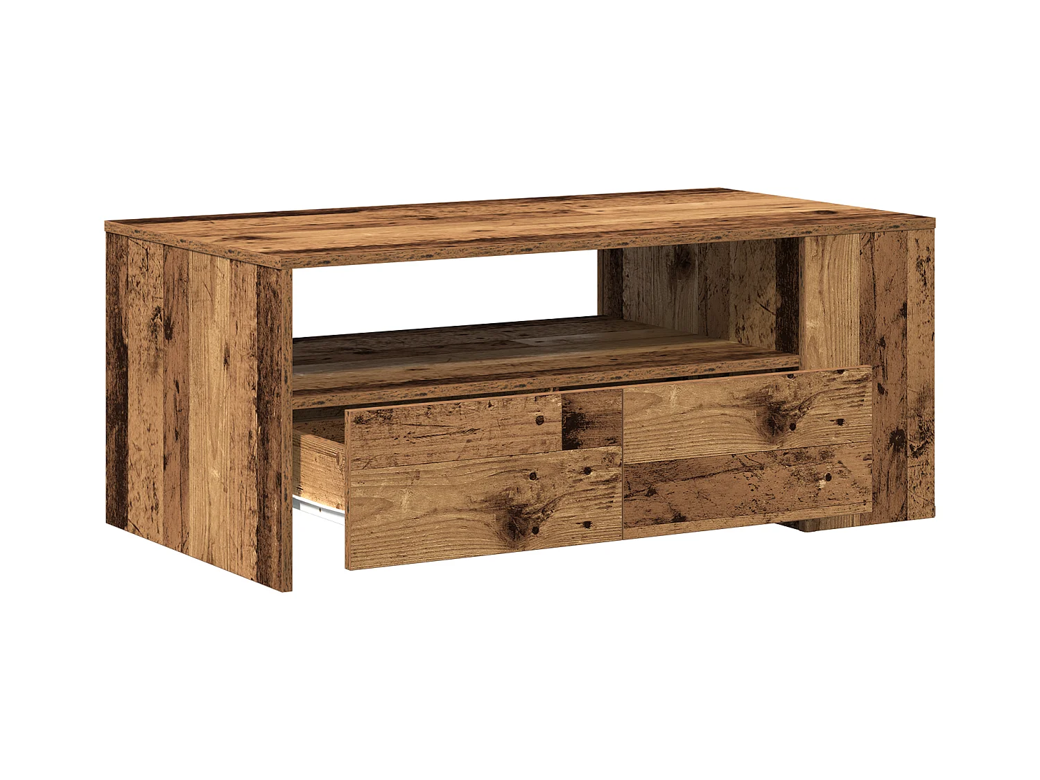 Table basse en bois ancien 102x55x43,5 cm en bois reconstitué