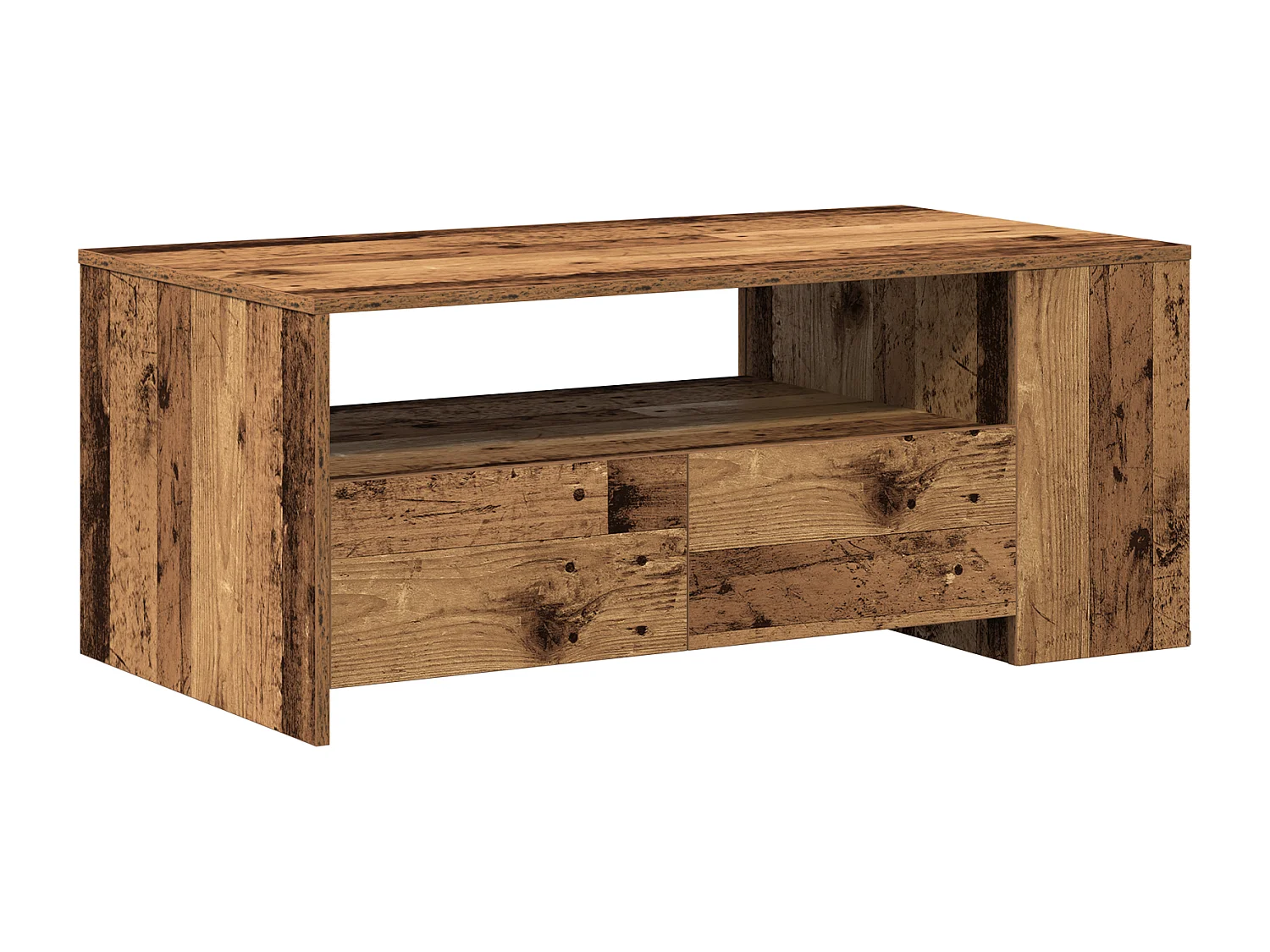 Table basse en bois ancien 102x55x43,5 cm en bois reconstitué