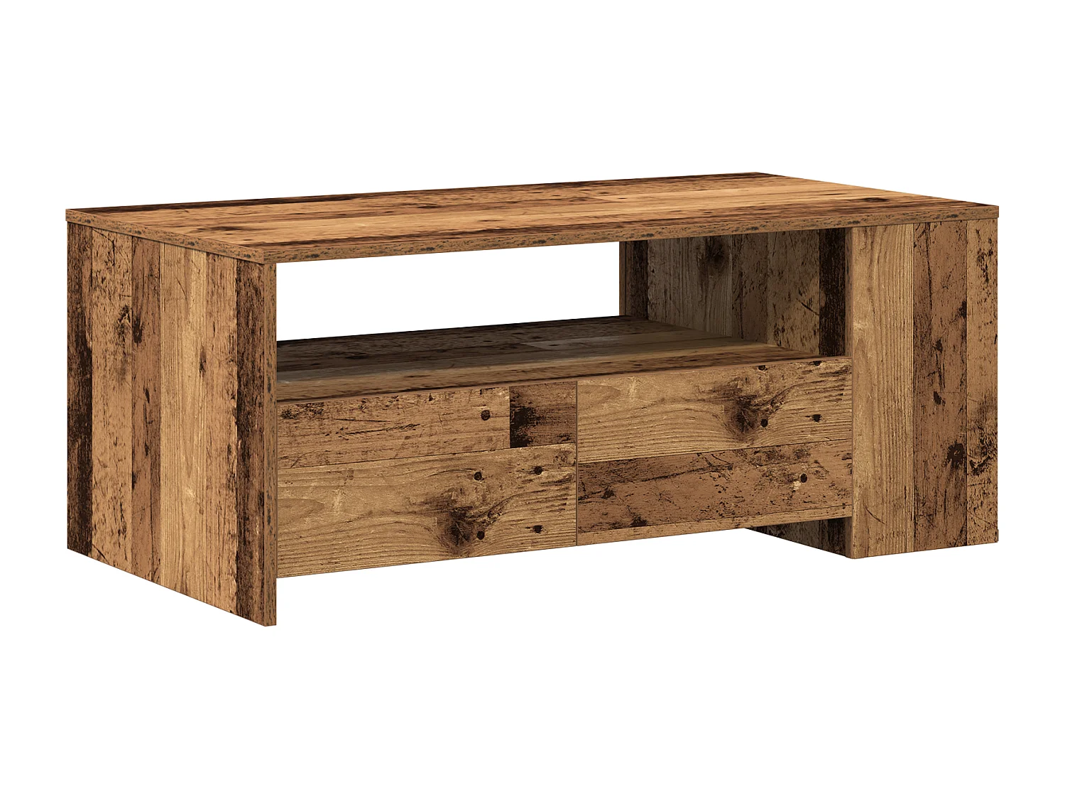 Table basse en bois ancien 102x55x43,5 cm en bois reconstitué