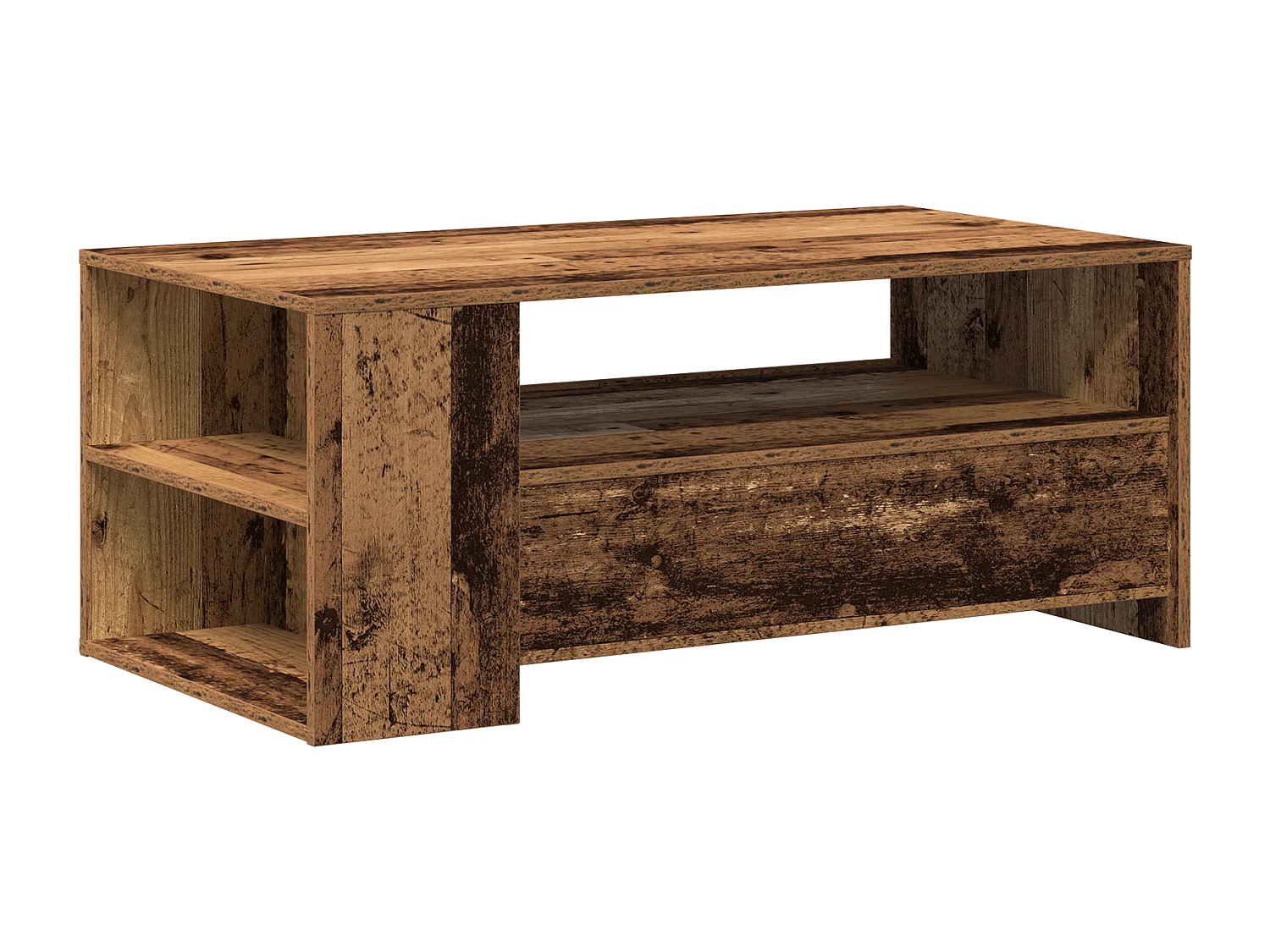 Table basse en bois ancien 102x55x43,5 cm en bois reconstitué