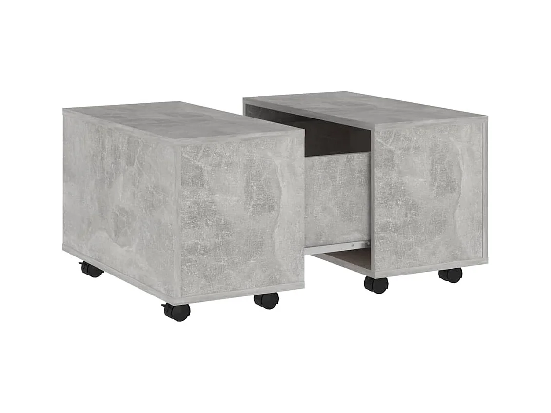 Tavolino da caffè grigio cemento 60x60x38 cm in legno ingegnerizzato