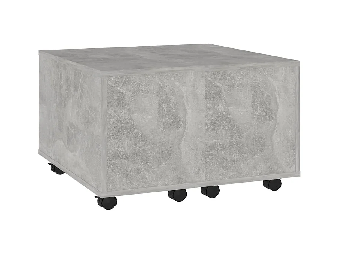 Tavolino da caffè grigio cemento 60x60x38 cm in legno ingegnerizzato
