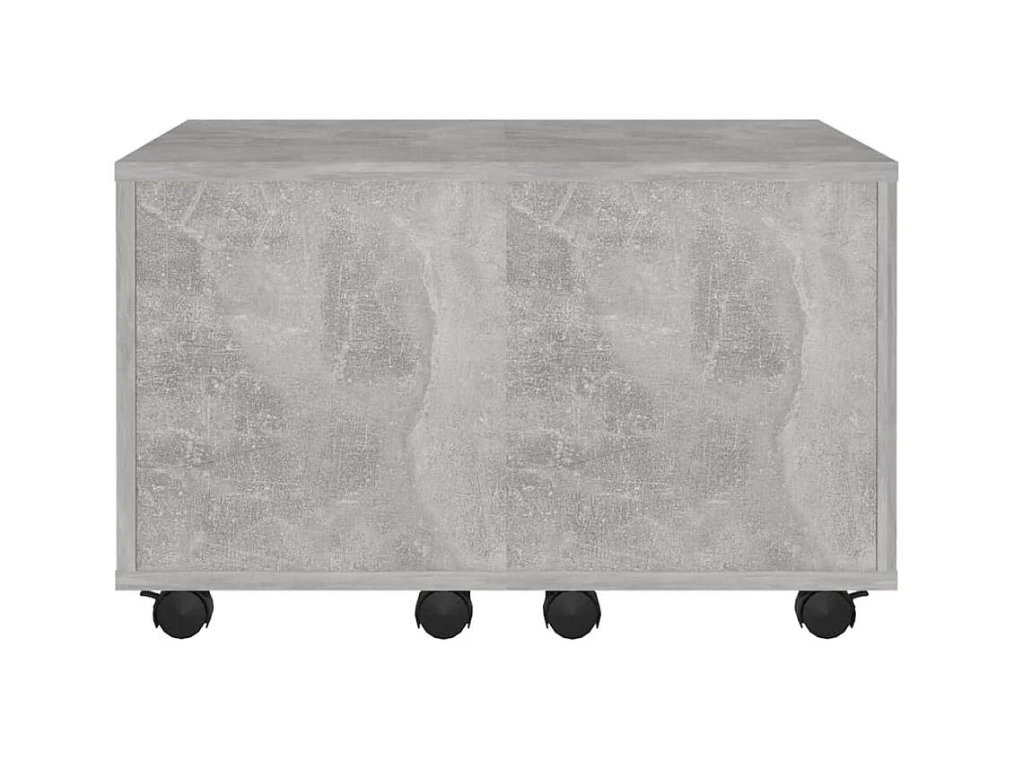 Tavolino da caffè grigio cemento 60x60x38 cm in legno ingegnerizzato