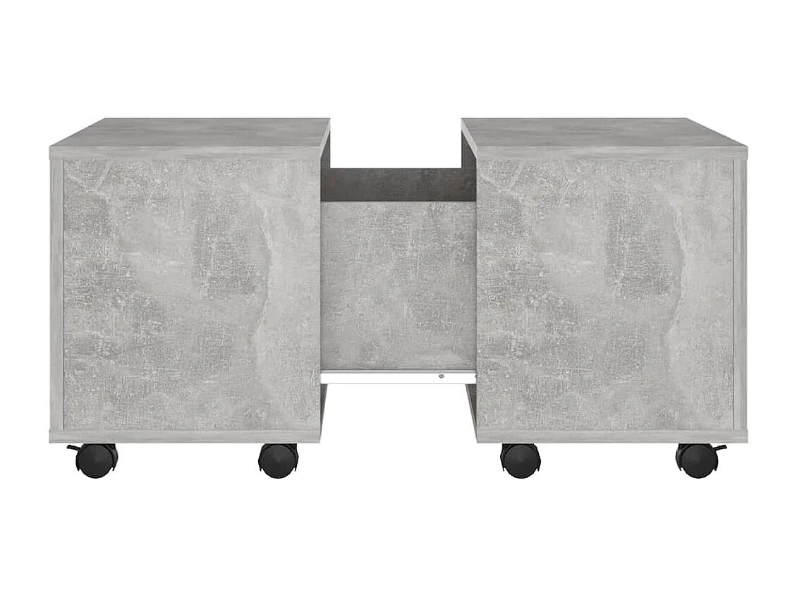 Tavolino da caffè grigio cemento 60x60x38 cm in legno ingegnerizzato