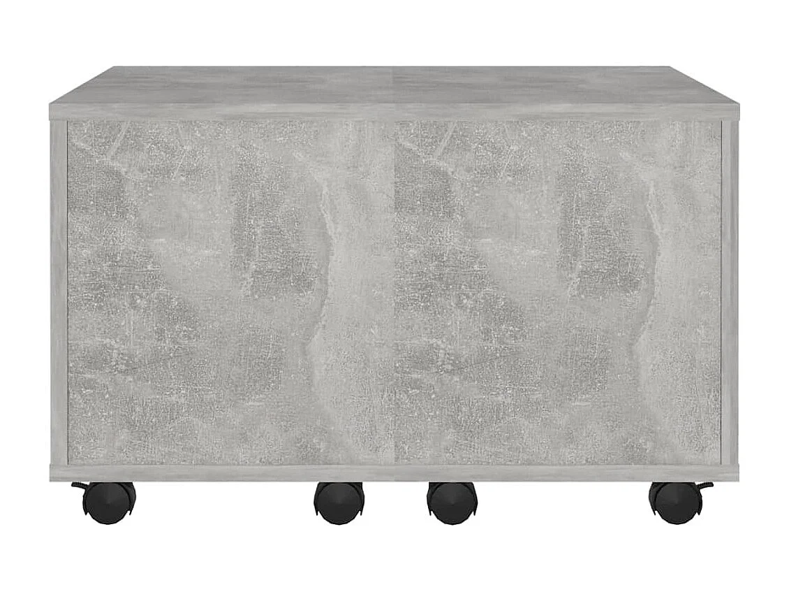 Table basse gris béton 60x60x38 cm bois d'ingénierie